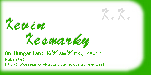 kevin kesmarky business card